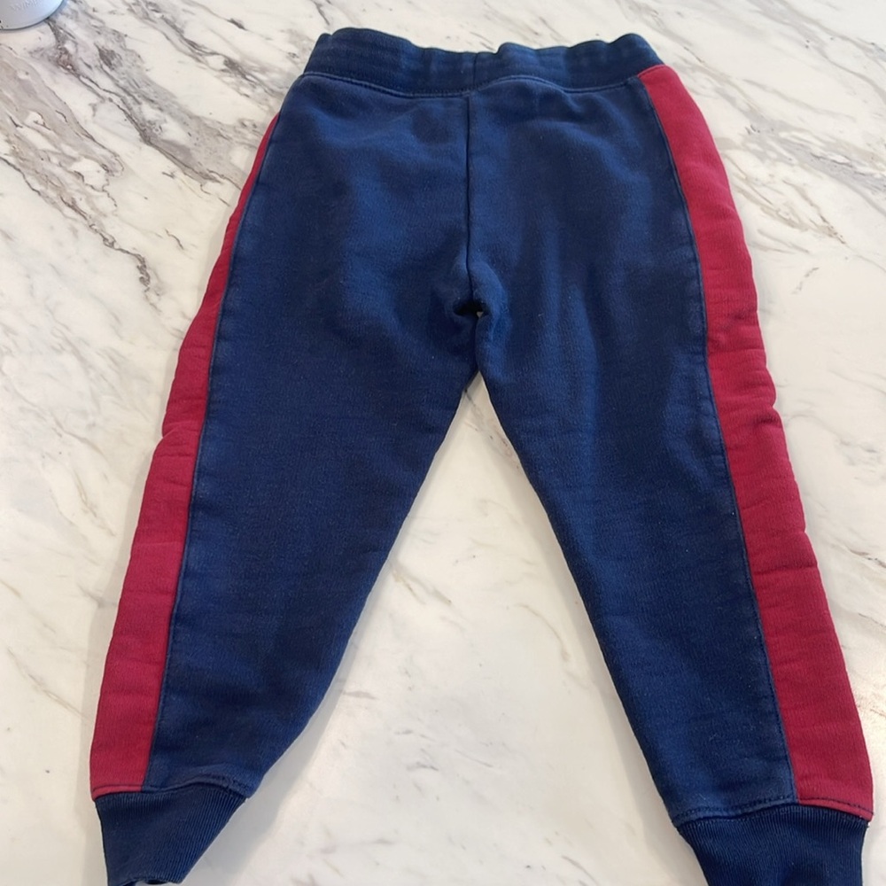 Polo by Ralph Lauren Kids Navy and Red Athletic Joggers with Elastic Cuffs - Picture 3 of 4